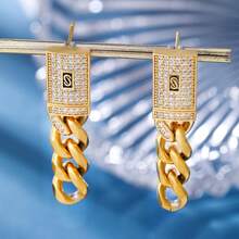 Set de 5 piezas de aretes, collar, anillo y pulsera con circonita dorada de 18k, ideal para bodas, fiestas, cumpleaños y días festivos - Amarillo Oro - Ver 5