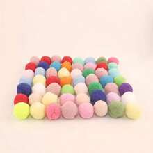 200 件猫玩具宠物毛绒球猫逗玩具猫互动用品入门训练、迷你绒球游戏、弹力毛绒球等等！ - 彩色 - 查看 5