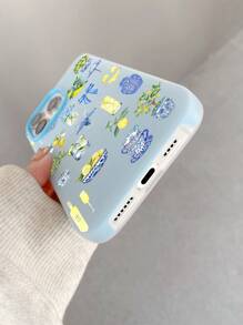 1 pieza Estuche de teléfono suave 2 en 1 a prueba de agua y antideslizante de TPU con estampado colorido de dopamina de verano, estrella de mar azul, traje de baño amarillo y limón para teléfonos Apple