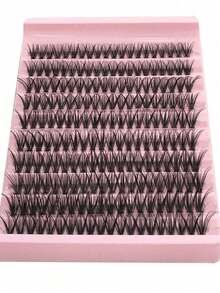 200/240 件簇状睫毛 8mm-16mm D 卷曲密度睫毛延长，化妆工具，打造自然和戏剧效果的睫毛，在家 DIY 睫毛簇、睫毛簇、单根睫毛、睫毛、假睫毛 - C - 查看 3