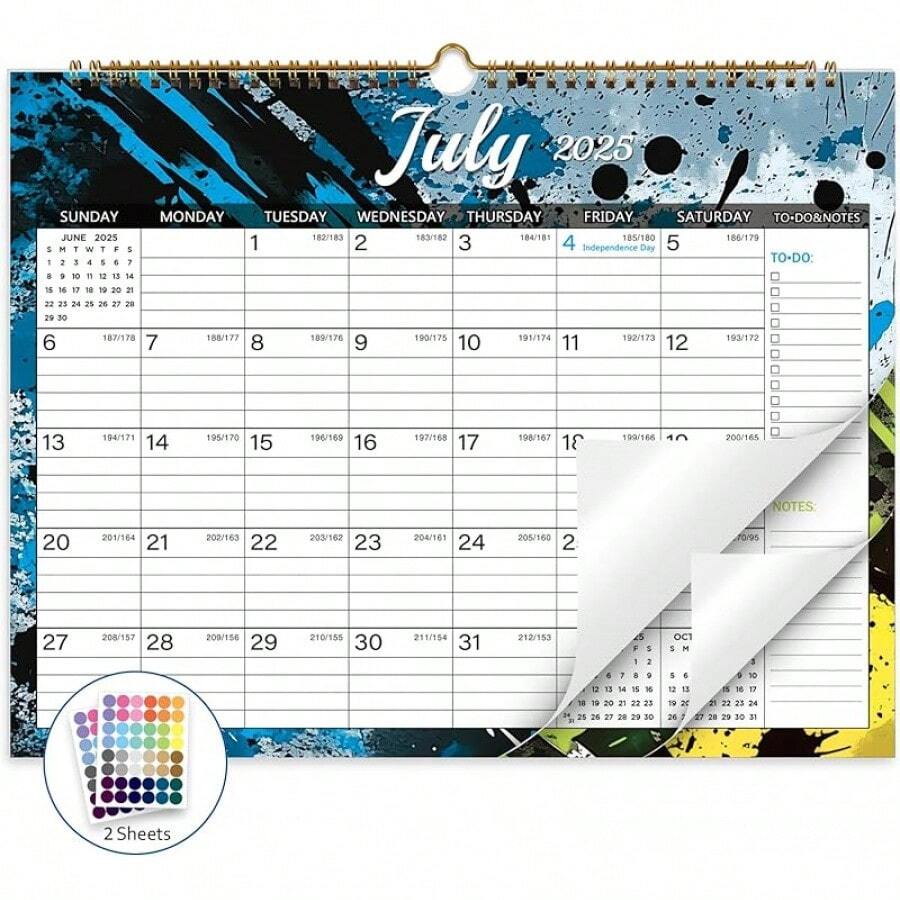 2025Hot -2025-2026 Wall Calendar, Calendar 2025-2026, 18 Month Calendar ...