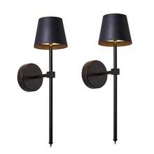 2pcs Wireless Wall Lamp, Small Cordless High Capacity Rechargeable Battery LED Wall Light, Dimmable Lighting, Suitable For Wall Decor, Living Room, Bedroom, Corridor, Gift, Night Light (Black) - Various - View 11