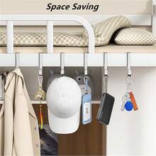 10 件不锈钢多用途窄橱柜/抽屉挂钩，适用于厨房、浴室、衣柜 - 銀色 - 查看 5