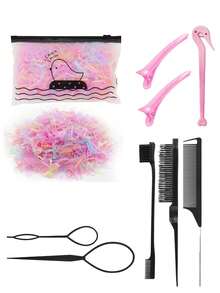 1008pcs/Set Kids Colorful Sweet Hair Bands Elastic Hair Ties Hair Styling Tools Suitable For Girls - Multicolor - View 15