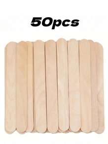 10/50/100pcs Disposable Wooden Waxing Sticks| Hair Removal Beans|Full Body Waxing Kit For Women|Painless At-Home Hair Removal|Travel Size