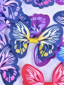 24Pcs Random Colorful Butterfly Hair Clips, Girls' Hair Clips, Hair Accessories For Birthday Parties And Performances