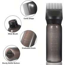 1 件专业染发瓶，带梳齿和测量标记 - 沙龙级染料涂抹器、染色刷和烫发液容器，可精确涂抹（500 毫升/16 盎司） - 非常适合挑染、补染发根、居家护发 - 适合发型师的圣诞节、生日、沙龙周年纪念礼物、返校礼物、旅行度假必需品、女士发饰