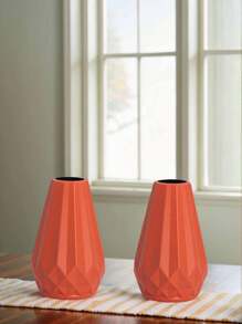 Plastic Anti-Fall Minimalist Diamond-Shaped Hydroponics Flower Vase, Suitable For Indoor, Cafe, Real Flower Cultivation,Home Decor,Flower Vase,Centerpiece,Table Decor Gifts Birthday Graduation