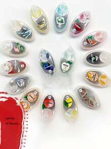 1 pièce Boîte à perles EVA, 100 pièces/boîte Perles éclatantes aromatisées aux fruits de menthe, Perles DIY, Toutes saisons, Accessoires pour fumeurs, Rangement de cigarettes