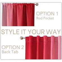 MIUCO Blackout Curtains & Drapes For Bedroom Living Room 84 Inches Long Purple And White Room Darkening Ombre Curtains Rod Pocket & Back Tab Curtains Thermal Insulated Light Blocking 2 Panels Set-FUNALING - 紅色 - 查看 4