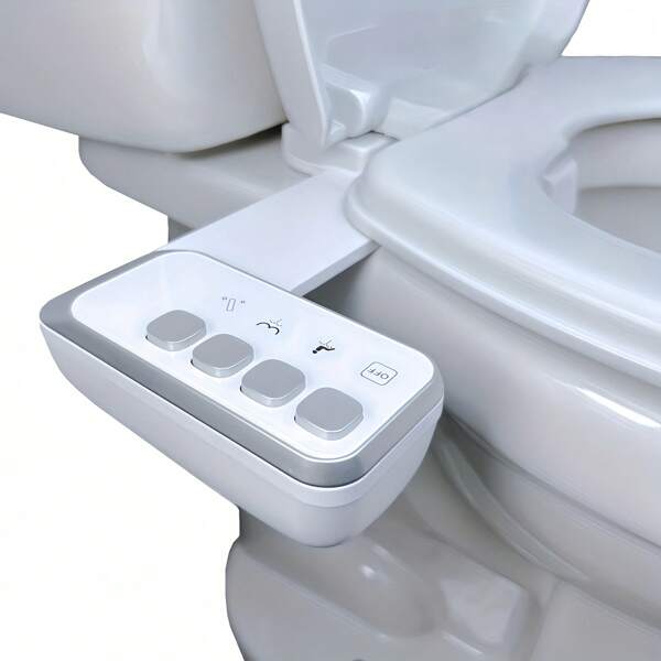 1 Set Bidet Attachment - Rear Wash And Nozzle Cleaning Water Pressure Control Non-Electric Mechanical Sprayer With Brass T-Adapter And Metal Hose