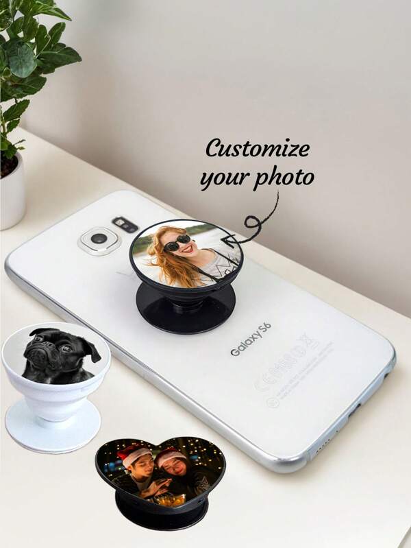 Customized Phone Grip/Holder, Multi-Functional Expandable Cute Phone Stand Compatible With Various Phone Models, Retractable Phone Grip, Phone Stand, Phone Accessories, Suitable As Personalized Gifts For Birthday, Family, Friends
