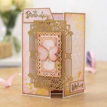 1 件蕾丝框架金属切割模具，适用于 DIY 剪贴簿装饰压花手工模切模板