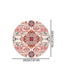 复古图案桌垫，适用于家庭和办公室的扩展大鼠标垫，大型游戏鼠标垫，带防滑橡胶底座和缝合边缘的笔记本电脑键盘垫 - 彩色 - 查看 15