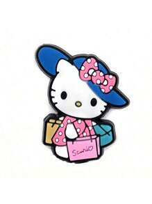 Sanrio 10pcs Sanrio Hello Kitty Shoe Charms, Fashionable PVC Cartoon Shoe Buckles, Cute Hello Kitty Pattern Accessories For Women's Footwear, Plastic, No Power Required, Sanrio Brand