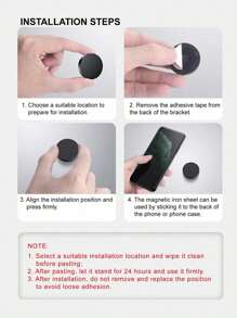 1pc Mini Multi-Function Magnetic Car Phone Holder For Navigation, As You Like, Stable, Strong Adsorption, Optional Silver/Black