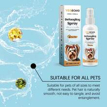 Pet Detangling Spray, Cleaning Smooth & Fluffy Coat Care Spray For Pets - White - View 4