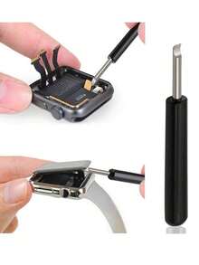 1 件装手表后盖开启刀钟表电池更换按压后盖拆卸器撬刀金属维修工具 - 黑色 - 查看 5