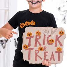 500 张全息南瓜脸贴纸 - 可重复使用的自粘橙色闪光贴花，3.05 厘米万圣节派对装饰，适用于工艺品、剪贴簿、信封和礼物、万圣节配饰、剪贴簿用品、节日信封封条、节日装饰、闪亮饰面、粘性家居装饰万圣节装饰秋季装饰房间装饰 - 彩色 - 查看 6