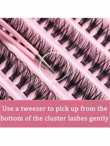 200/240 件簇状睫毛 8mm-16mm D 卷曲密度睫毛延长，化妆工具，打造自然和戏剧效果的睫毛，在家 DIY 睫毛簇、睫毛簇、单根睫毛、睫毛、假睫毛 - C - 查看 4