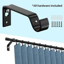 Curtain Window Rods - Black - View 6