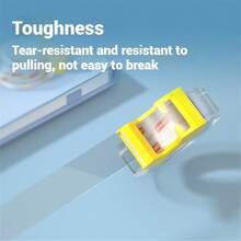 DELI 2 卷透明胶带，带分配器，透明胶带卷，办公胶带补充装，适用于办公桌、工艺品、礼品包装、文具、学校用品 - 無色 - 查看 3