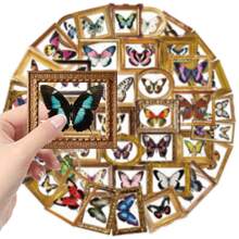 52Pcs Vintage Butterfly Photo Frames Stickers PET Transparent Decorative Decals Butterfly Stickers Insect Stickers Aesthetic Stickers Waterproof Stickers Aesthetic Laptop Sticker Pack Skateboard Stickers Water Bottle Stickers Notebook Stickers
