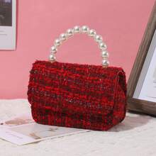 Women Top Handle Bags - 紅色編織 - 查看 5