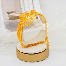 Dubai Gold Jewelry Set, African Bride Wedding Jewelry Set, Nigeria Necklace Bracelet Earrings Ring Jewelry - BJ1059 - View 5