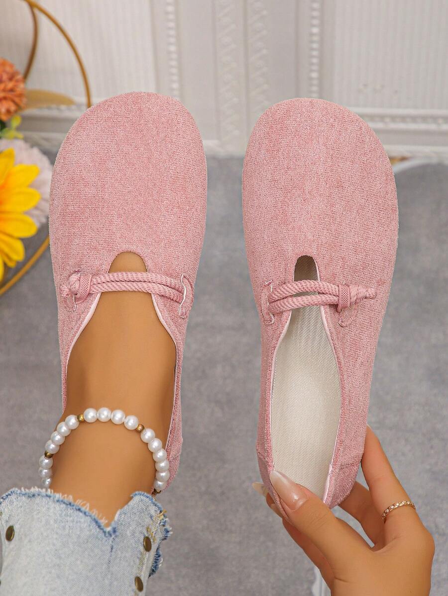 2024 Spring/Autumn New Fashion Versatile British Style Women Soft Comfortable Loafers - Pink - View 1