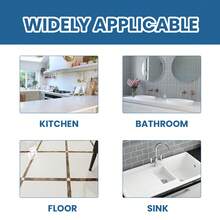 JAYSUING 1 件防水瓷砖填缝剂，适用于厨房和浴室的白色瓷砖填缝剂，墙壁去污剂，适用于浴室和墙壁的防霉填料（新旧型号随机发送）