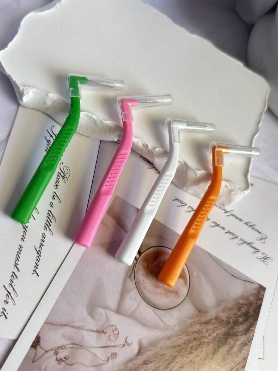 1件 - 3件 L型牙间刷，口腔护理和牙齿矫正清洁，牙线 - 彩色 - 查看 1