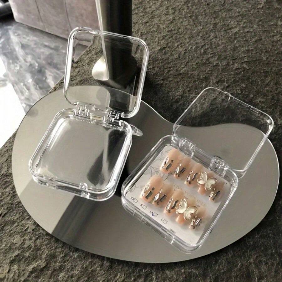 Transparent Nail Art Box Small Nail Piece Storage Box Packaging Box Wearing Nail Box Handmade Wearing Nail Display Box