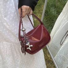 Women Shoulder Bags - 黑色帶鈴鐺狗 - 查看 3