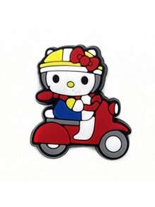 Sanrio 10pcs Sanrio Hello Kitty Shoe Charms, Fashionable PVC Cartoon Shoe Buckles, Cute Hello Kitty Pattern Accessories For Women's Footwear, Plastic, No Power Required, Sanrio Brand