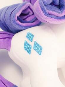 Hasbro Juguete de peluche, 30 cm, regalo sorpresa de cumpleaños, regalo para fans, muñeco de animal suave, Rarity - Blanco - Ver 5