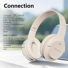 New Retractable Foldable Wireless Headphones, HIFI Stereo Bass, Long Battery Life, Cheap Gift, Explosion Model, Suitable For Gaming, Mobile Phone, Sweat-Resistant With Mic, Full Compatibility, Low Latency