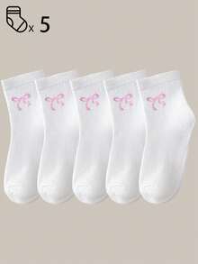 40 件/20 件/10 件男童女童儿童袜子套装 - 糖果色条纹纯色蝴蝶结/心形/涂鸦设计，柔软透气，男女通用婴儿幼儿青少年踝袜/中筒袜，适合学校运动日常穿着，青少年学生短袜/中筒袜，4 季黑白灰多色混合，儿童袜子，娃娃裙，猎豹印花，粉色袜子 - 彩色 - 查看 19