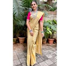 Gold Kanjivaram Wedding Silk Saree - Gold - View 1
