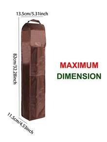 1pc Packaging Paper Storage Bag, Gift Wrapping Paper Organizer, Black Oxford Cloth Packaging Paper Storage Box With Pocket, Foldable Packaging Paper Rack, Home Storage & Organization Supplies - Brown - View 3