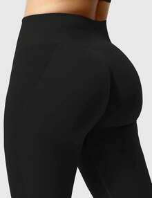 VOYJOY Gym Leggings Women Scrunch Butt Sport Leggings High Waist Sports Pants Women Push Up For Sport Yoga Fitness Workout - 麻黑 - 查看 5