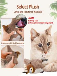 Juguetes para gatos Pájaro aleteo (sin volar) Juguete interactivo para gatitos recargable por USB activado por tacto Juguetes de ejercicio para gatos Juguetes para mascotas Pájaro realista interactivo que no puede volar