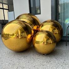 Inflatable Mirror Ball 0.6m 24in Big Shiny Balls Airtight Giant Mirror Balloon Large PVC Sealed Sphere For Events And Stage Party Advertising Shows Decoration 1 Piece Gold Without Air Pump - Gold - View 3