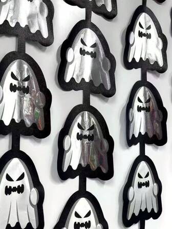 Tenda di seta da pioggia a tema fantasma di Ognissanti 1 * 2M, tenda di sfondo per decorazione festa