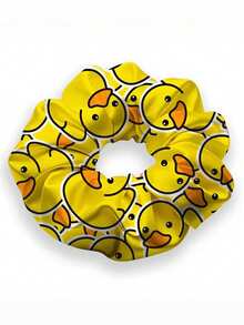 1个可爱黄色小鸭发圈 - 由高弹涤纶纤维制成，印有可爱的小鸭脸图案，时尚百搭，适合女性，可用作发圈、发绳或马尾辫发圈。 - 彩色 - 查看 1