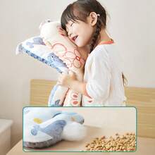 1pc Baby Cartoon Fabric Beanbag Neck Pillow Cushion For Everyday Use - Pink - View 2