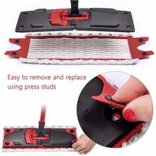 1/2/3/4pcs (Mop Not Included) Replacement Mop Pads Compatible With Ultramax Turbo 2-In-1 Mop, Easy Assembly, Reusable Washable Super Absorbent Microfiber Cleaning Cloth Suitable For Bathroom And Kitchen, Christmas & Halloween - Red Gray - View 6