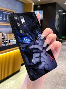 1 件创意动漫男孩彩绘图案黑色哑光 TPU 材质醒目手机壳，防震保护套，送给男朋友/女朋友的礼物，兼容 、OPPO、Vivo 和其他安卓手机，防水防摔防刮