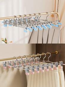 10 peças de cabideiro de metal multifuncional para calças adultas, adequado para quartos, varandas, banheiros, presentes perfeitos para a família