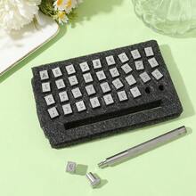 1 套 36 件 3.5 毫米合金皮革压印工具套装字母和数字印章套件压印金属冲压工具适用于皮带包帽鞋工艺珠宝打标